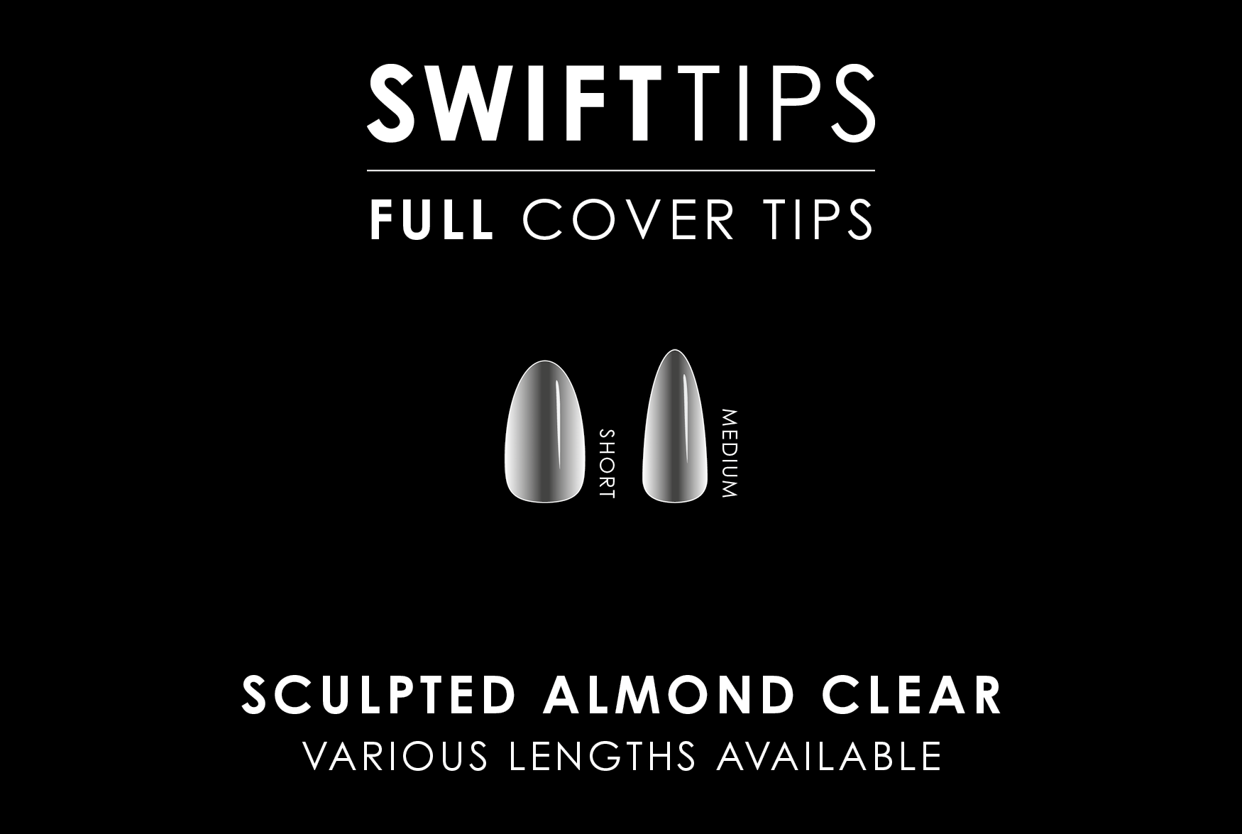 Sculpted Almond Full Cover Extension Tips