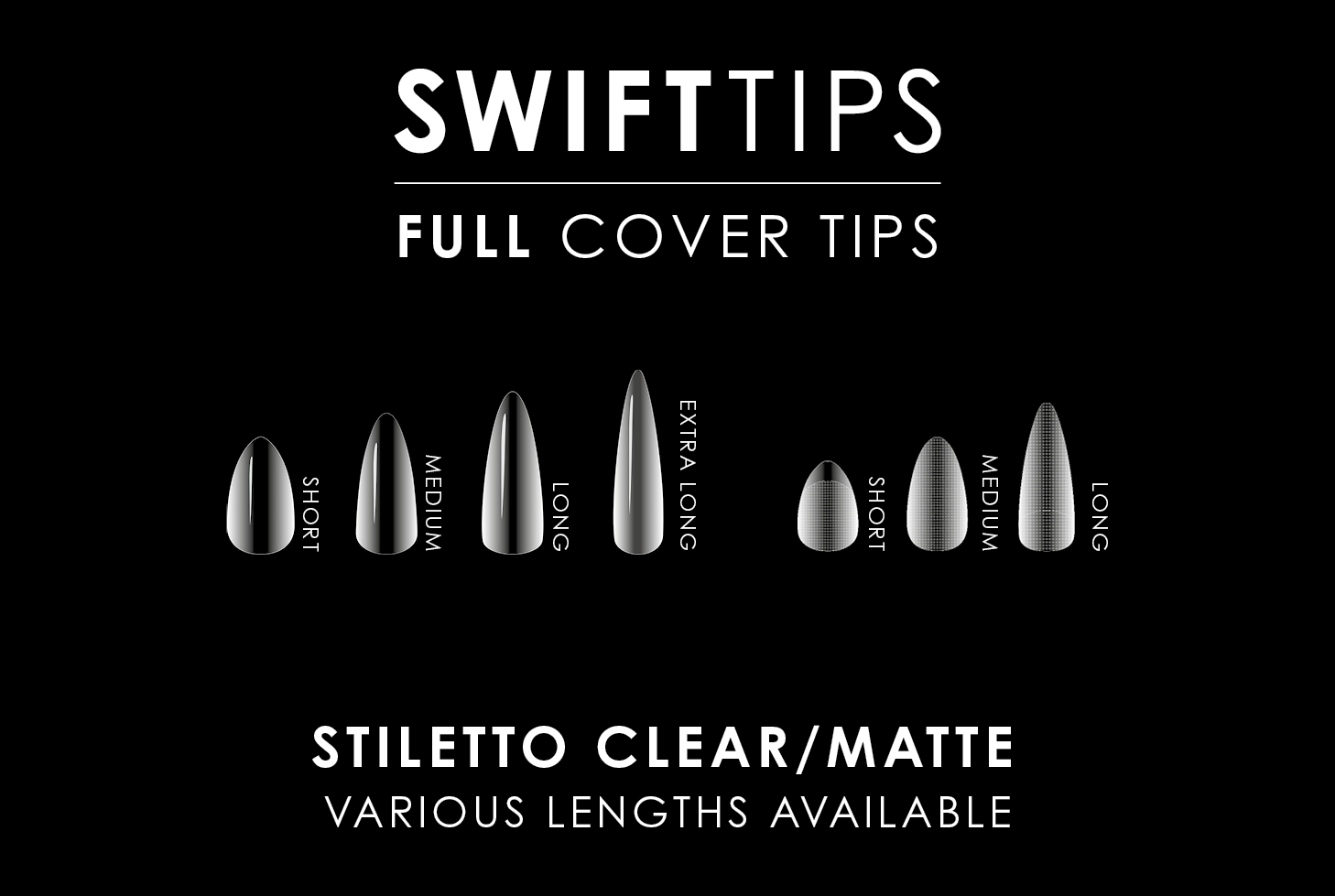 Stiletto Full Cover Extension Tips